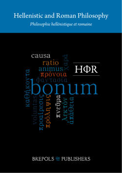 Hellenistic and Roman Philosophy