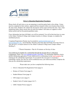 Driver`s Education Registration Procedures Please check off each