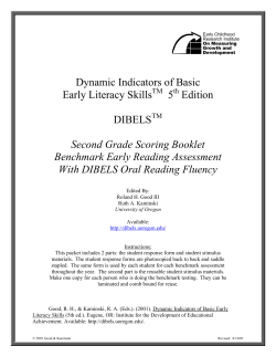 Dynamic Indicators of Basic Early Literacy Skills 5 Edition DIBELS