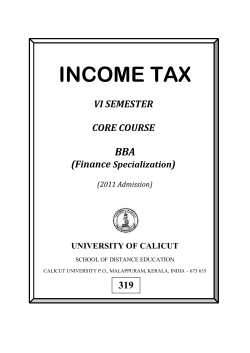 Income Tax - University of Calicut