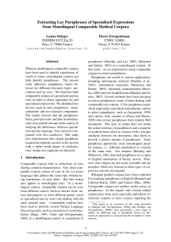 Extracting Lay Paraphrases of Specialized Expressions from