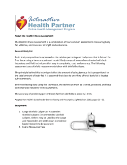 About the Health Fitness Assessments