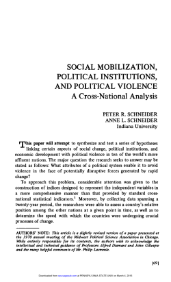 social mobilization, political institutions