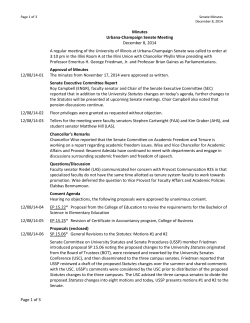 Minutes - University of Illinois Senate