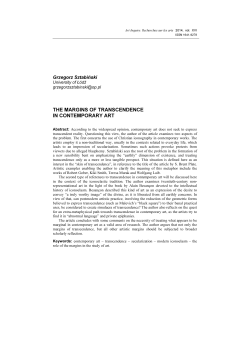 the margins of transcendence in contemporary art