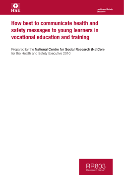 How best to communicate health and safety messages to young