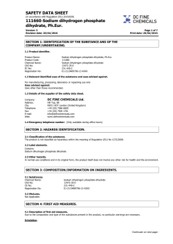 SAFETY DATA SHEET 111660-Sodium dihydrogen phosphate