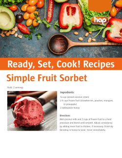 Simple Fruit Sorbet