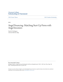Angel Financing: Matching Start