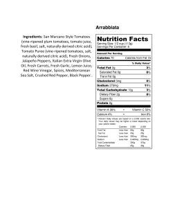 Ingredients: San Marzano Style Tomatoes (vine