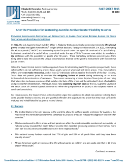 Fact Sheet: SB 1083 (Juvenile Life Without Parole)