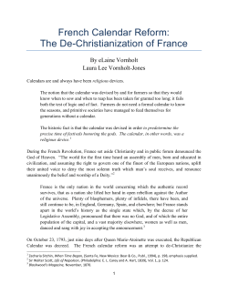 French Calendar Reform: The De