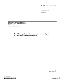 The Italian experience in the management, use and disposal of