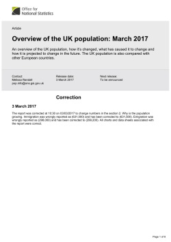 Overview of the UK population - Office for National Statistics