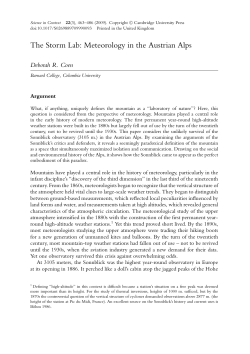 The Storm Lab: Meteorology in the Austrian Alps