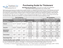 Purchasing Guide for Thickeners - Dysphagia-Diet