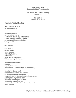 Dramatic Poetry Reading - First Covenant Church Minneapolis