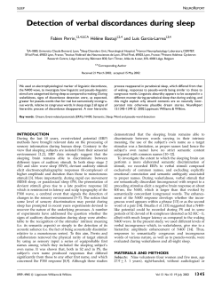 Detection of verbal discordances during sleep