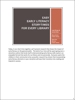 Easy early literacy storytimes for every library