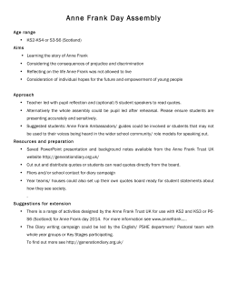 Anne Frank Day Assembly