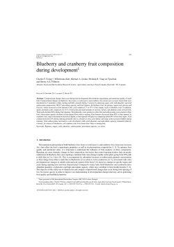 Blueberry and cranberry fruit composition during development