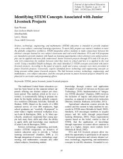 Identifying STEM Concepts Associated with Junior Livestock Projects