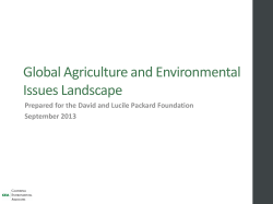 Global Agriculture and Environmental Issues Landscape