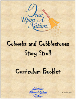 Cobwebs and Cobblestones Story Stroll Curriculum Booklet
