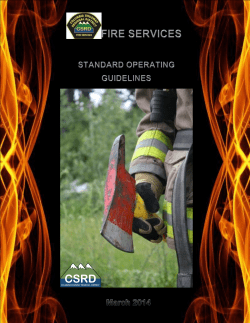 CSRD Standard Operating Guidelines March 2014