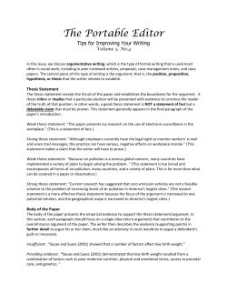 The Portable Editor - UNC School of Social Work