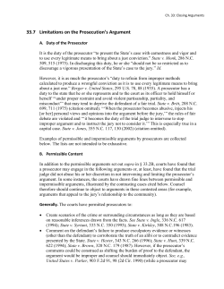 33.7 Limitations on the Prosecution`s Argument