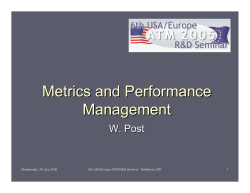 Metrics and Performance