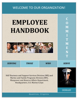employee handbook - Marine Corps Community Services