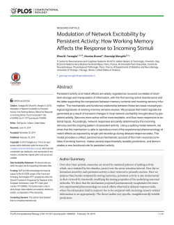 Modulation of network excitability by persistent activity: how working