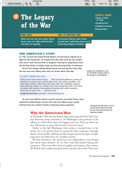 The Legacy of the War The Legacy of the War