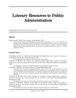 Literary Resources to Public Administration