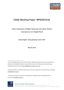 China`s Expansion of Higher Education