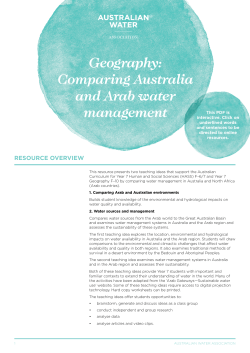 Comparing Australia and Arab water management