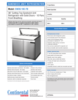 Model: SW36-10C-FB SANDWICH UNIT REFRIGERATOR 36