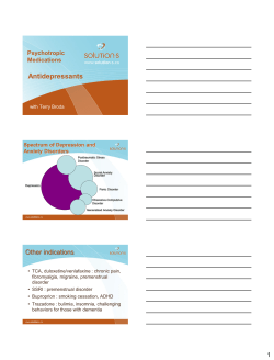 Antidepressants - Community Networks of Specialized Care