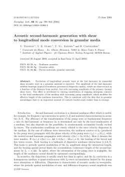 Acoustic second-harmonic generation with shear to longitudinal