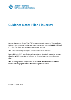 Guidance Note: Pillar 2 in Jersey - the Jersey Financial Services