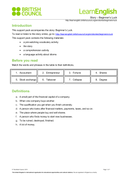 Beginners - British Council Learn English