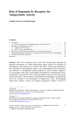 Role of Dopamine D2 Receptors for Antipsychotic Activity
