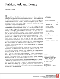 Fashion, Art, and Beauty - The Metropolitan Museum of Art