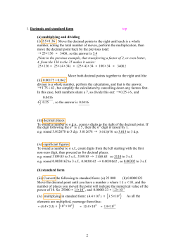 Unit 1-Decimels and standard forms