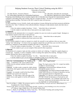 SEE-I Handout - University of Louisville