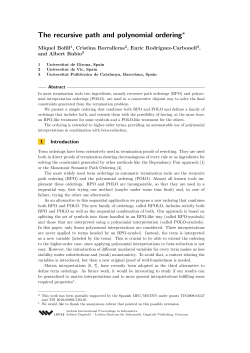 The recursive path and polynomial ordering