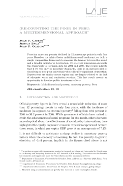 (Re)Counting the pooR in peRu: a multidimensional