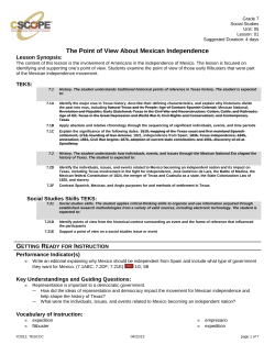 The Point of View About Mexican Independence